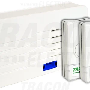 Tracon Vezeték nélküli csengő 3×AA, 1×CR2032, IP44 100m BELLW2-2V1