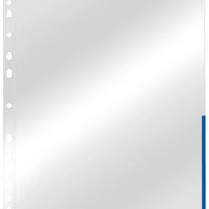 Lefűzhető tasak ESSELTE /4 105mic víztiszta színes szélű kék 55365