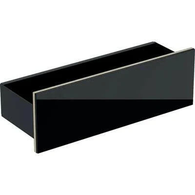 Geberit Acanto fali polc, 45x14.8x15.9cm, porszórt matt fekete/fényes fekete üveg (500.617.16.1)