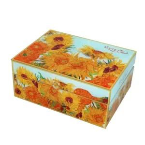 Üveg ékszertartó doboz Van Gogh Napraforgók