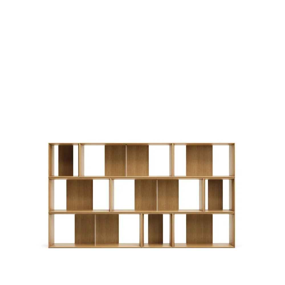 Litto 6 moduláris polc szett tölgyfa furnérban, 202 x 114 cm