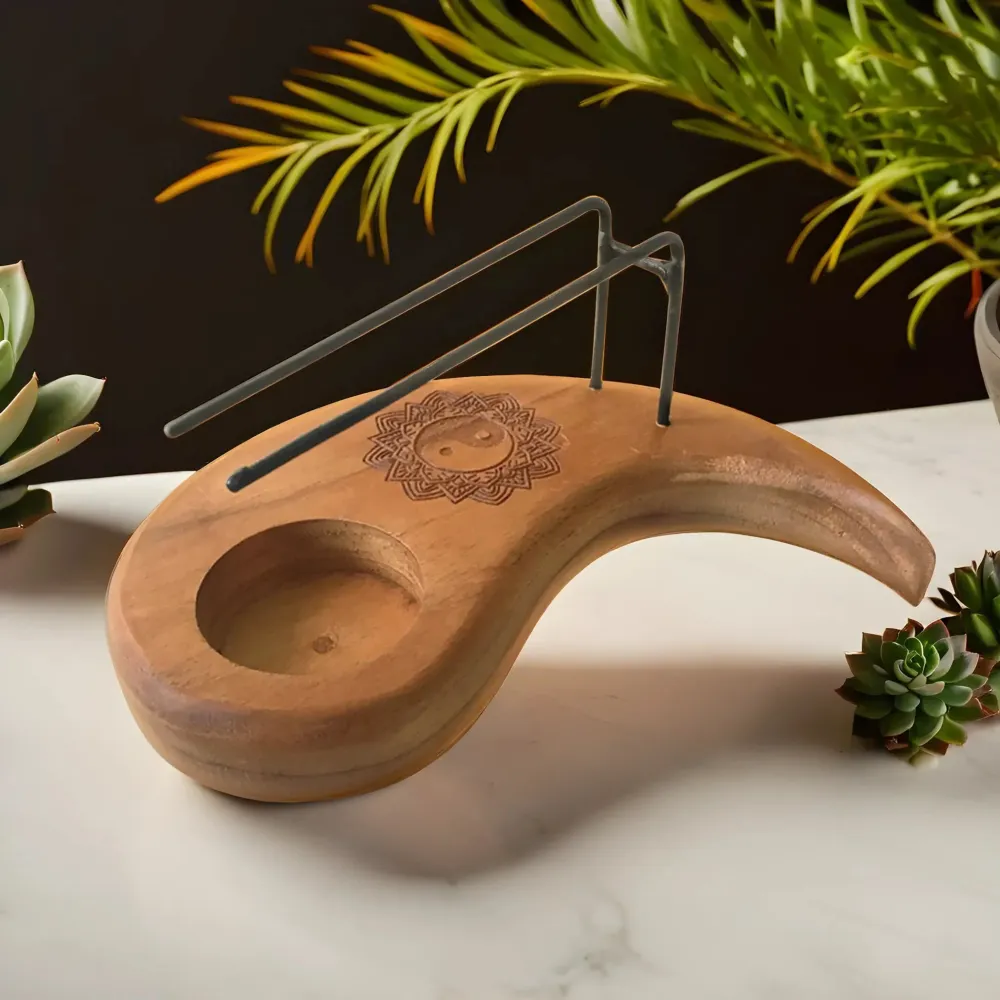 Palo Santo tartó teakfa Yin Yang csepp alakú