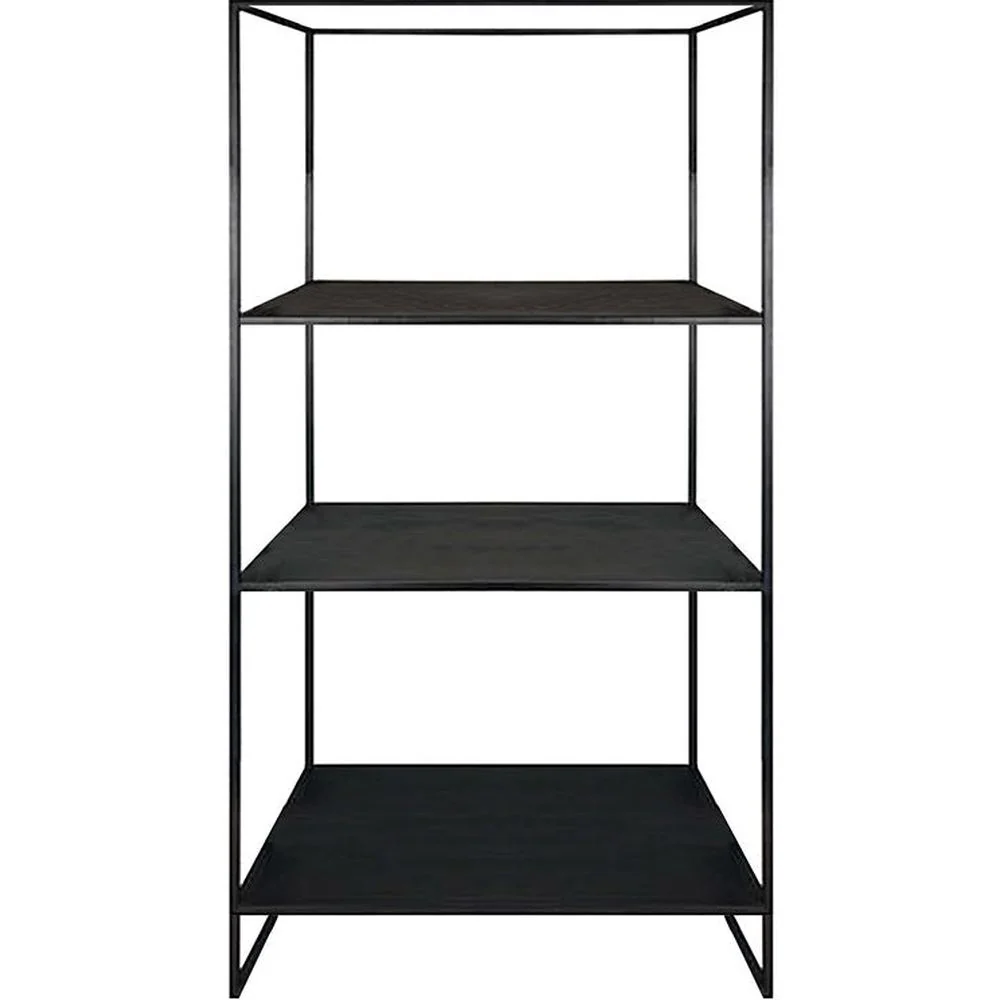 3 polcos fém állvány 100 x 100 x 200 cm fekete "Trend Shop"
