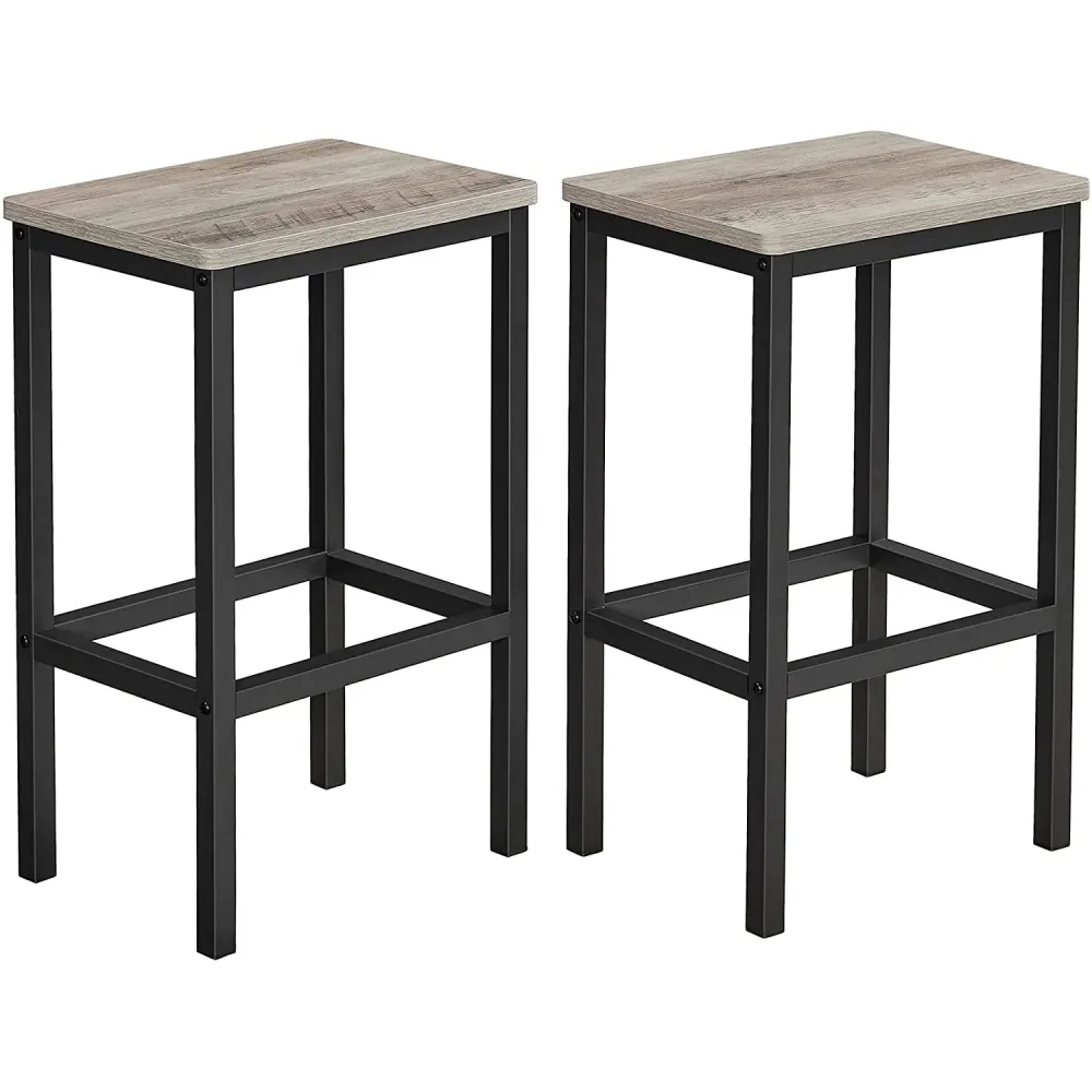 2 db bárszék szett Konyhai székek 40 x 65 x 30 cm, greige-fekete