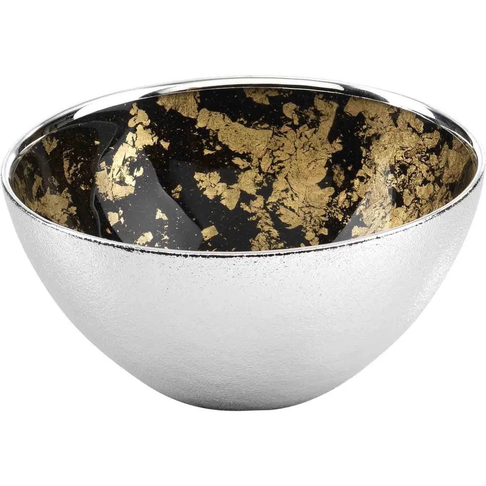 Argenesi Gold Leaf üvegtál 16cm matt fekete 1.754141